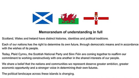 Headline of the joint statement from the three leaders of Northern Ireland, Scotland, and Wales
