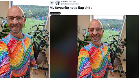 One Alberta teacher appears to be stirring up controversy in regard to Alberta's recently implemented legislation which made it mandatory to remove all signs of political and ideological influences from classrooms. 