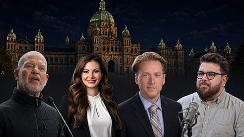 Left to right: Chip Wilson, Amelia Boultbee, Rob Shaw, and Angelo Isidorou.