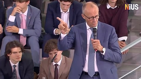 German Chancellor Friedrich Merz speaking about freedom of speech