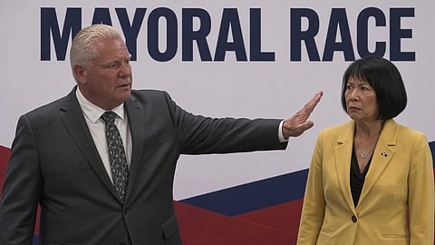 Ford had previously been accused of the endorsement after telling reporters to "read between the lines"