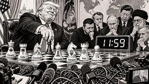 Donald Trump playing chess