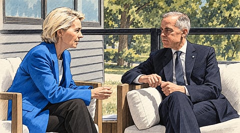 Ursula von der Leyen and Mark Carney