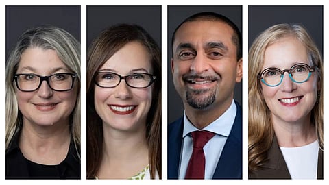 From left to right: Lana Popham, Kelly Greene, Ravi Kahlon, Brenda Bailey.