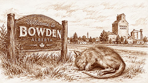 Dead rat — Bowden, AB