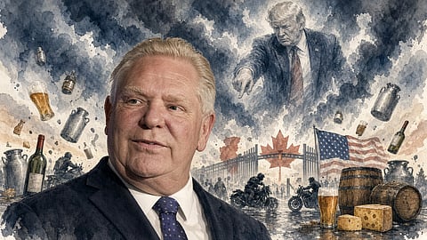 As the bans take place, Doug Ford is in Alberta working with Alberta Premier Danielle Smith to sell a cross-country pipeline