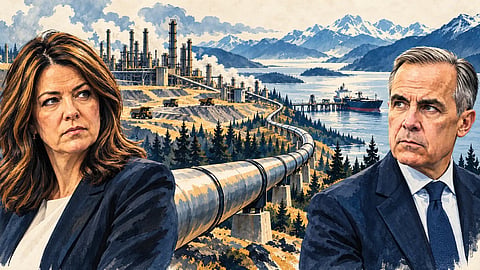 Danielle Smith and Mark Carney Pipeline