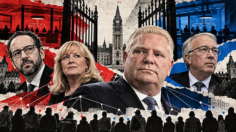 Gerald Butts, Kerry-Lynne Findlay, Doug Ford, and John Rustad