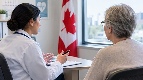 Doctor speaking with patient