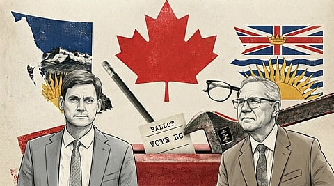 NDP Premier David Eby and Conservative Interim Leader Lorne Doerkson