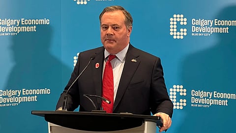 Former Alberta premier Jason Kenney in Calgary on October 6, 2026. 