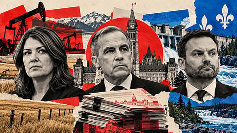 Danielle Smith, Mark Carney, and Paul St-Pierre Plamondon
