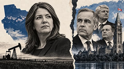 Danielle Smith, Mark Carney, Jason Kenney, and Stephen Harper