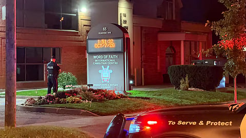 The burnings took place in front of the Word of Faith International Christian Centre