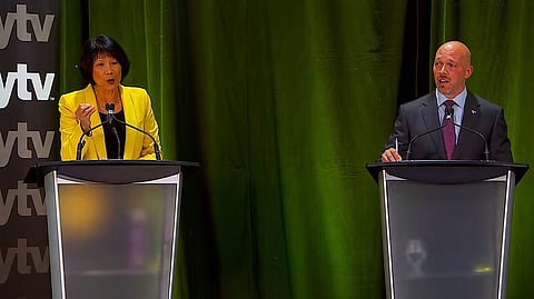 Olivia Chow and Brad Bradford faced off Wednesday evening