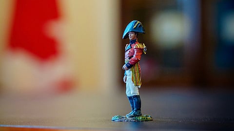A statue of Major-General Sir Issac Brock that Prime Minister Mark Carney keeps on his desk.