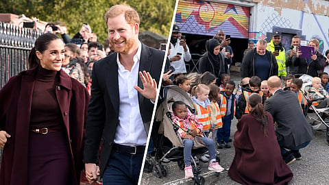 Prince Harry and Meghan Markle made their first joint public appearance in Britain since returning to the United Kingdom, visiting several charitable organizations in Nottingham