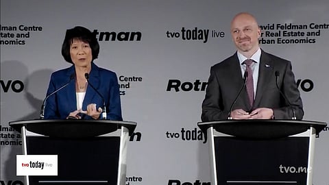 The two mayoral candidates clashed Thursday night