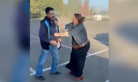 WATCH: Woman arrested after alleged assault on driving instructor in Langley caught on video