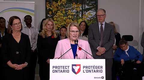 Minister Sylvia Jones spoke on Monday