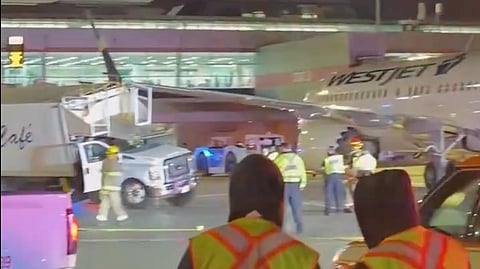 Still frame of the accident