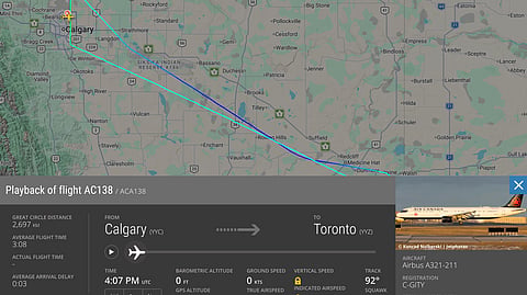 An Air Canada flight departing Calgary for Toronto was forced to declare an emergency shortly after departure, returning to Calgary International Airport (YYC) Wednesday morning.