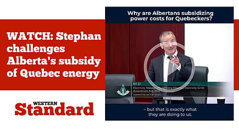 WATCH: Stephan challenges Alberta's subsidy of Quebec energy