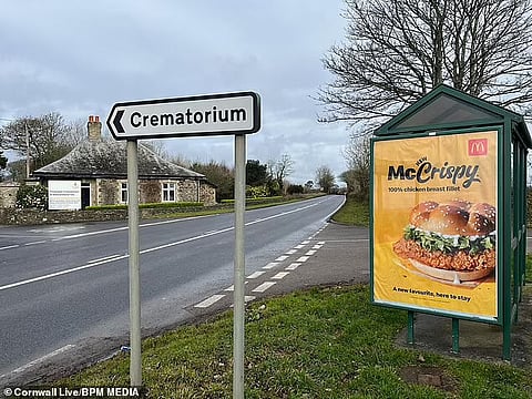 McDonald’s vows to take down McCrispy poster near British crematorium