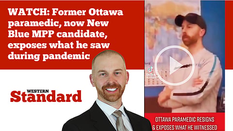 WATCH: Former Ottawa paramedic, now New Blue MPP candidate, exposes what he saw during pandemic
