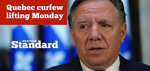 Quebec curfew lifting Monday