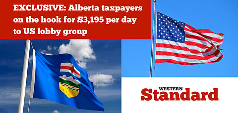 UPDATE EXCLUSIVE: Alberta taxpayers on the hook for $3,195 per day to US lobby group