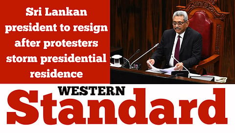 Sri Lankan president to resign after protesters storm presidential residence