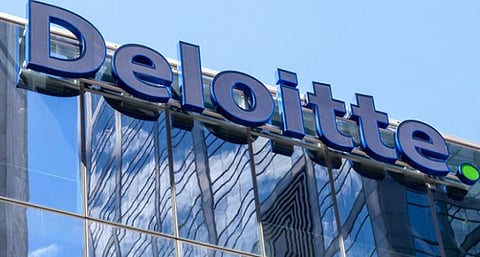 Deloitte company sign