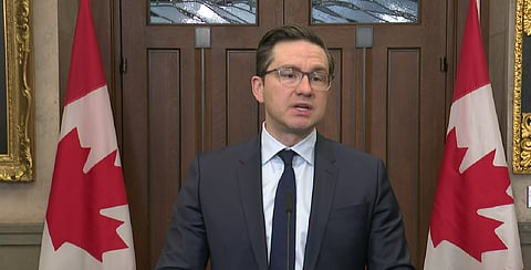 Poilievre slams Trudeau, WEF in Winnipeg
