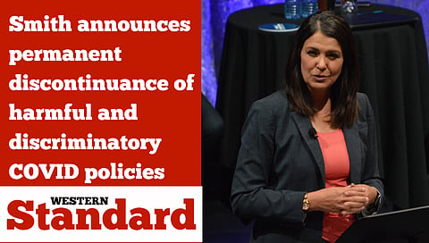 Smith announces permanent end of harmful and discriminatory COVID policies