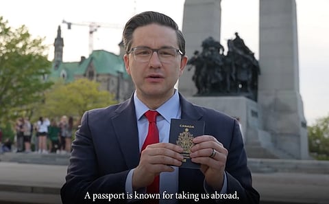 WATCH: Poilievre says Trudeau changed passports to remake Canada