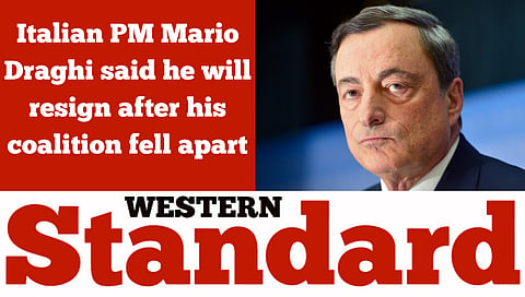 Italian PM Mario Draghi said he will resign after his coalition fell apart
