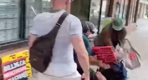 WATCH: Counterprotestor assaulted at BC mask mandates protest
