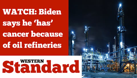 WATCH: Biden says he ‘has’ cancer because of oil refineries