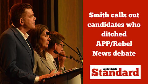 Smith calls out candidates who ditched APP/Rebel News debate