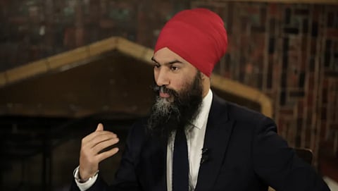 NDP leader warns of dangers of 'polarization and disinformation' after protestors harass him
