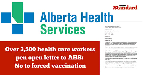 Over 3,500 health care workers demand AHS rescind vaccine mandate