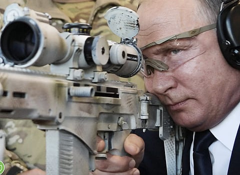 Vladmir Putin with a target in his sights