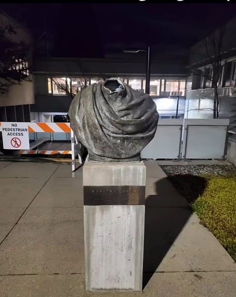 Gandhi statues vandalized across Canada as police launch investigation