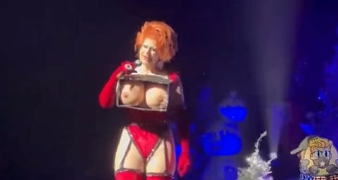 WATCH: Drag queen performs at Texas all ages event with exposed fake boobs
