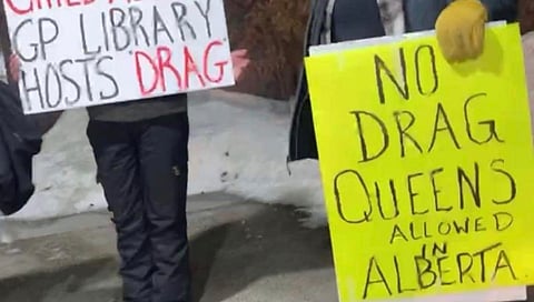 Protestors shut down drag queen story hour in Grande Prairie