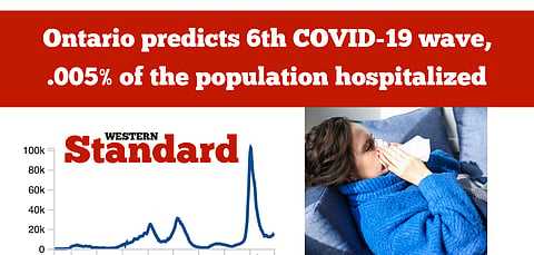 Ontario predicts 6th COVID-19 wave, .005% of the population hospitalized
