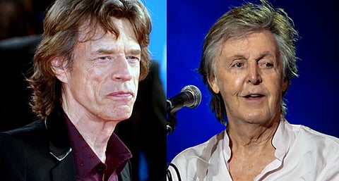Surviving Beatles and Stones in the studio together