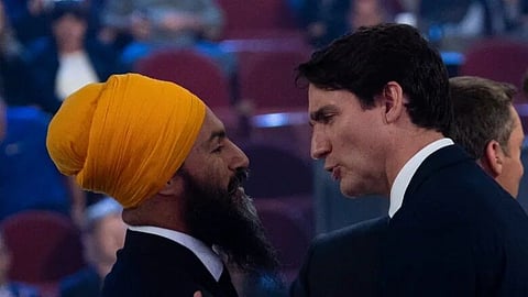 Jagmeet Singh and Justin Trudeau