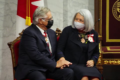 Mary Simon, (right) has been Governor General of Canada since July 2021, she is the first indigenous person to hold the post